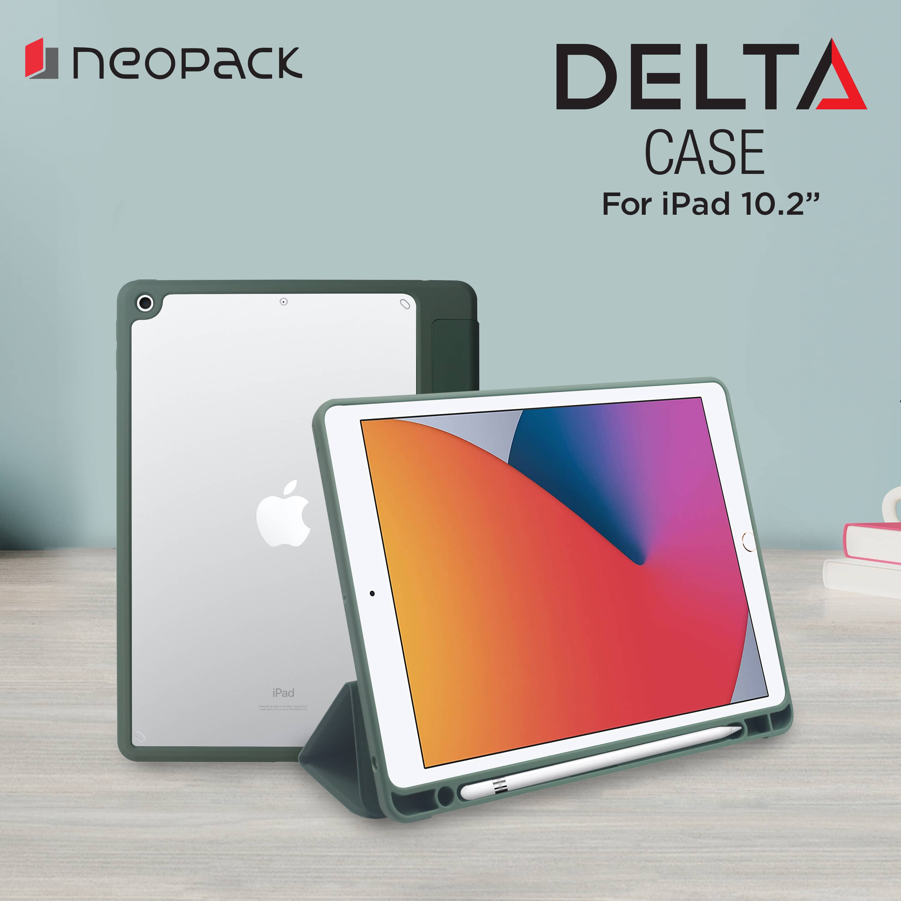 Delta Case with Apple Pencil Holder for iPad 10.2, Fits All Gen. (Pin –  Neopack